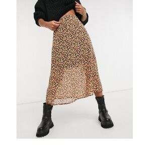 Wednesdays Girl Floral Midi Skirt
